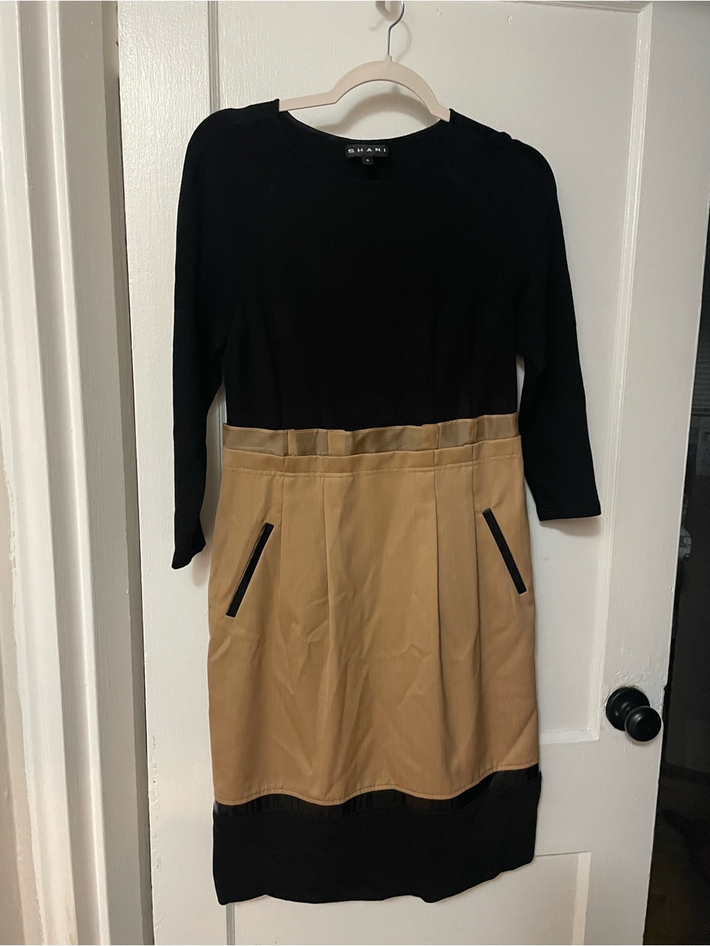 SHANI Black Knit Dress
